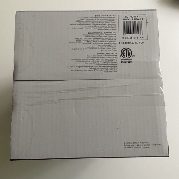 Sharper Image AROMA 2 Ultrasonic Humidifier Aromatherapy White 7 Color Lights - Picture 5 of 5